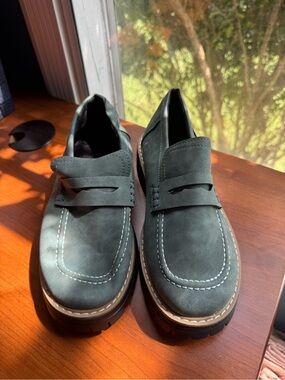 Men's Green Suede Loafers - Classic Penny Loafer Style